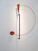 Peter Heel, -Sammlung- kinetische Wandskulptur, Stahl, lackiert, patiniert 2023, Peter Heel